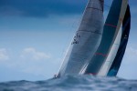 Maxi fleet racing at Les Voiles de St. Barth